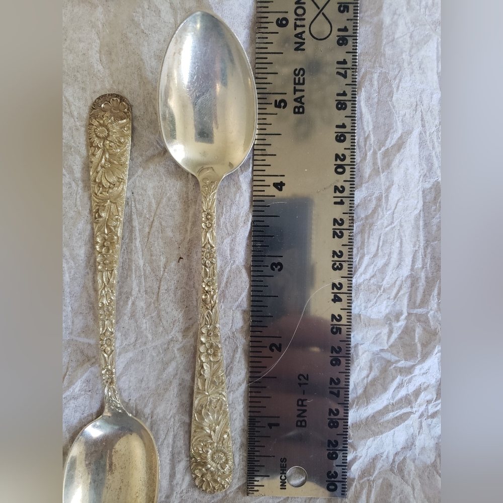 S. Kirk & Sons Repousse Coffee /Tea Spoons